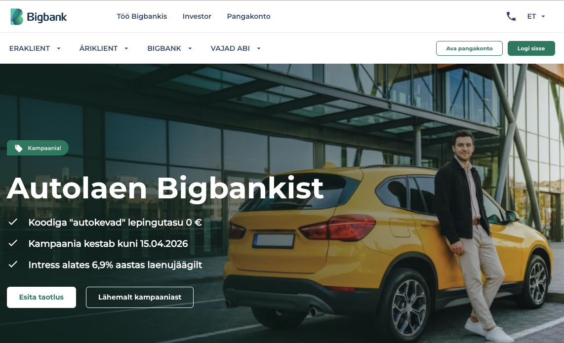 VISA Credit Card Development Project for Bigbank